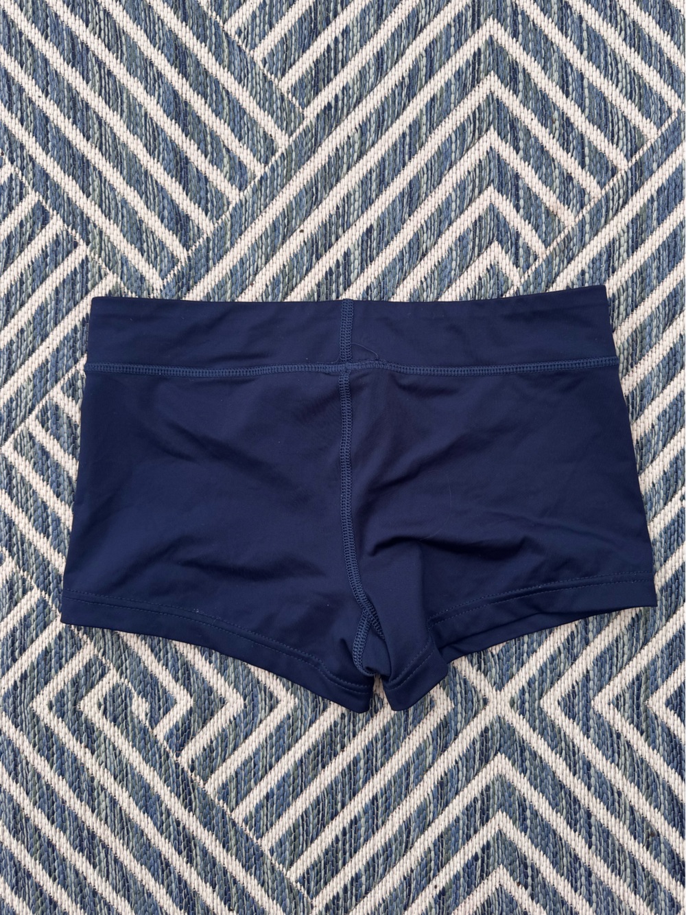 Nike Navy Blue Women's Bike/Compression Shorts with White Swoosh - Picture 3 of 3